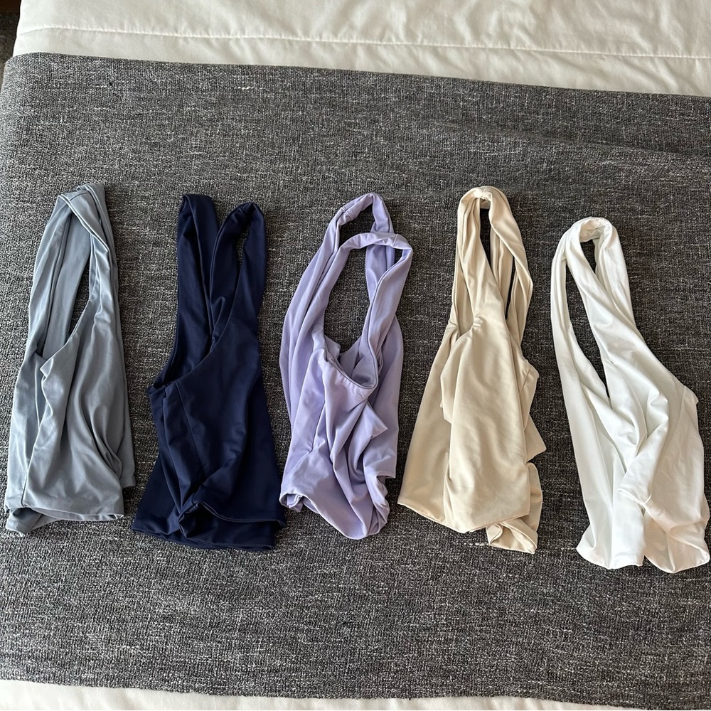 SHEIN BAE crop tops, set of 5 colors, very flattering, size M